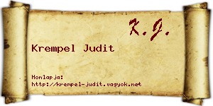 Krempel Judit névjegykártya